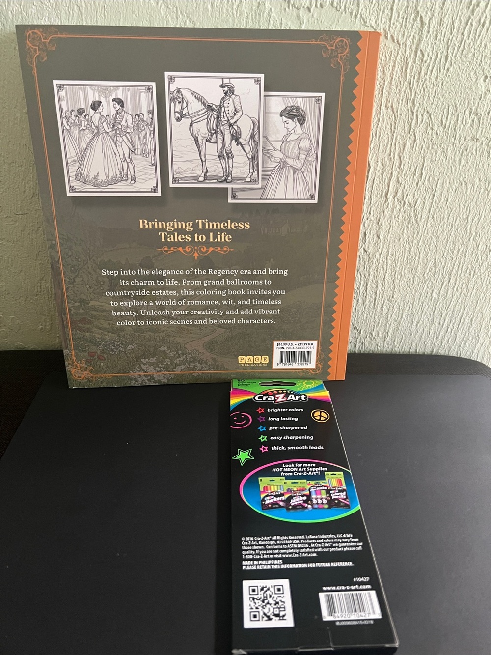 The Jane Austen Coloring Book with Neon Colored Pencils - Picture 3 of 17